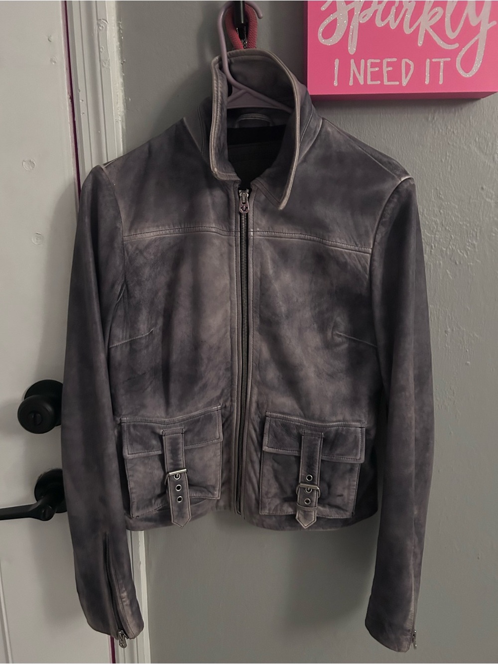 WOMENS, LEVER, JACKET, GREY FROM TRUE RELIGION